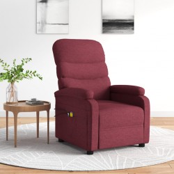 Sonata H Електрически масажен стол, виненочервен, текстил - Mobilier cu mecanism de relaxare