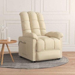 Sonata H Електрически масажен стол, кремав, текстил - Mobilier cu mecanism de relaxare