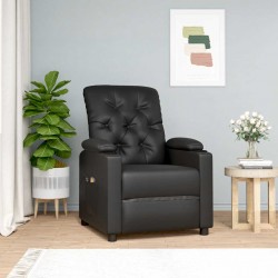Sonata H Изправящ масажен стол, черен, изкуствена кожа - Mobilier cu mecanism de relaxare