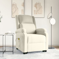 Sonata H Изправящ масажен стол, кремав, кадифе - Mobilier cu mecanism de relaxare