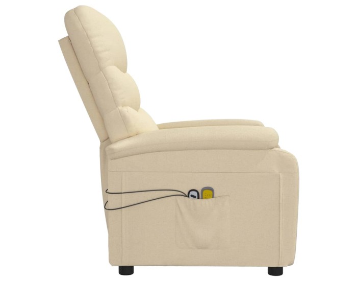 Sonata Fotoliu de masaj electric rabatabil, crem, textil