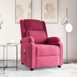 Sonata H Масажен стол, виненочервен, кадифе - Mobilier cu mecanism de relaxare