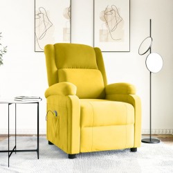 Sonata H Масажен стол, жълт, кадифе - Mobilier cu mecanism de relaxare