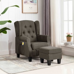 Sonata H Масажен стол с табуретка, таупе, текстил - Mobilier cu mecanism de relaxare