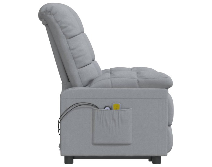 Sonata Fotoliu de masaj electric rabatabil, gri deschis, textil