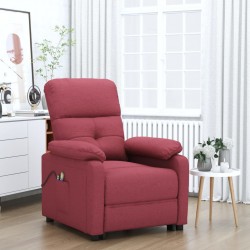 Sonata H Електрически масажен стол, виненочервен, текстил - Mobilier cu mecanism de relaxare