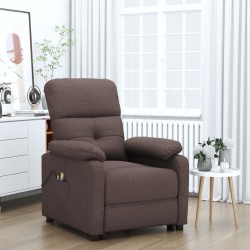 Sonata H Електрически масажен стол, тъмнокафяв, текстил - Mobilier cu mecanism de relaxare