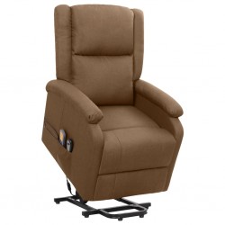 Sonata H Изправящ масажен стол, кафяв, текстил - Mobilier cu mecanism de relaxare