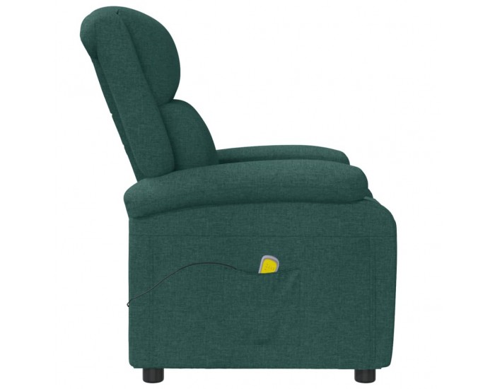 Sonata H Wingback масажен стол, тъмнозелен, текстил