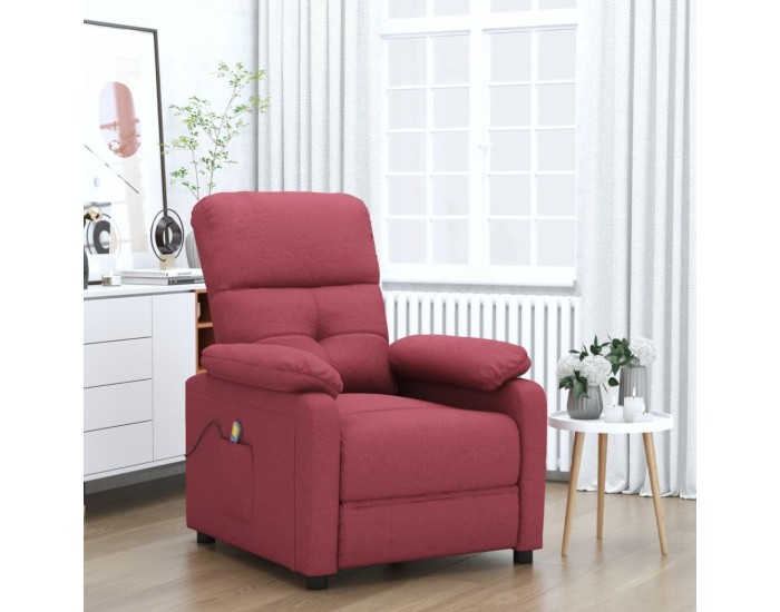 Sonata Fotoliu de masaj, roșu vin, material textil