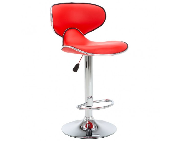323645 Sonata H Bar Stools 2 pcs Red Faux Leather