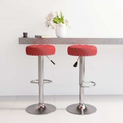 Sonata H Бар табуретки, 2 бр, виненочервени, текстил - Scaune de bar