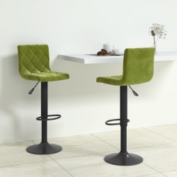 Sonata H Бар табуретки, 2 бр, светлозелени, кадифе - Scaune de bar