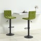 Sonata Scaune de bar, 2 buc., verde deschis, catifea