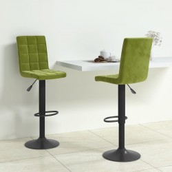 Sonata H Бар табуретки, 2 бр, светлозелени, кадифе - Scaune de bar