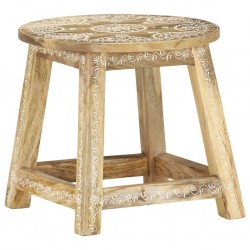 287445 Sonata H Hand-painted Stool 38x38x35 cm Solid Mango Wood - Scaune de bar