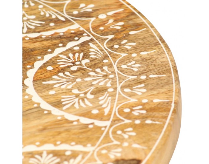 287445 Sonata H Hand-painted Stool 38x38x35 cm Solid Mango Wood