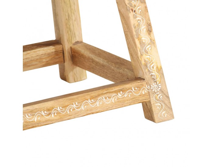 287445 Sonata H Hand-painted Stool 38x38x35 cm Solid Mango Wood