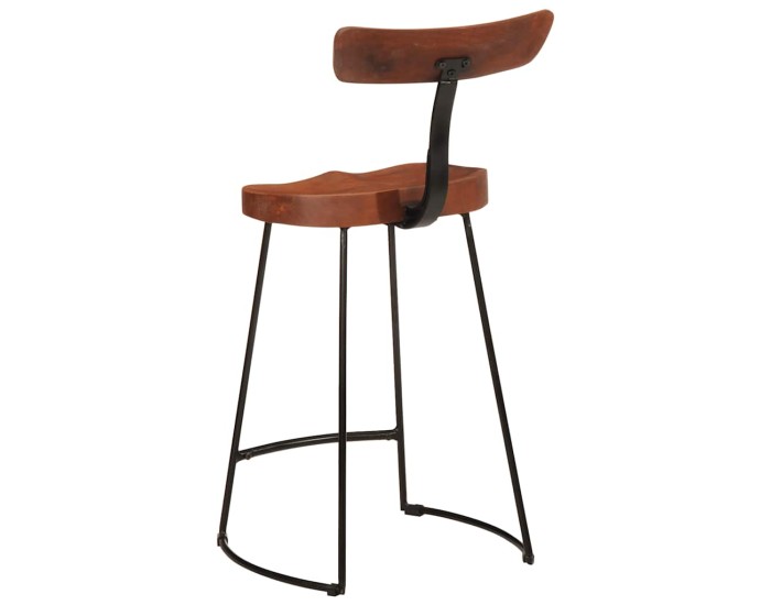 Sonata Scaune de bar 2 buc 49x43x88 cm lemn masiv de mango