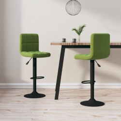 Sonata H Бар табуретки, 2 бр, светлозелени, кадифе - Scaune de bar