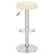 Sonata Scaune de bar, 2 buc., crem, material textil