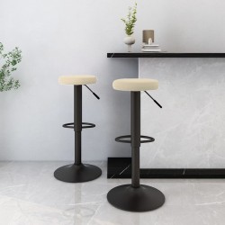 Sonata H Бар табуретки, 2 бр, кремави, кадифе - Scaune de bar