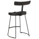 Sonata Scaune de bar 2 buc Negru 49x43x79 cm Lemn masiv Mango