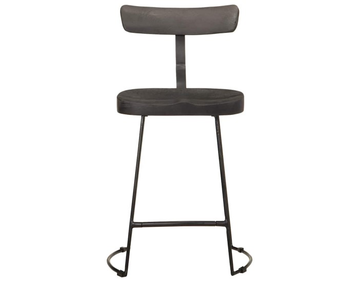 Sonata Scaune de bar 2 buc Negru 49x43x79 cm Lemn masiv Mango