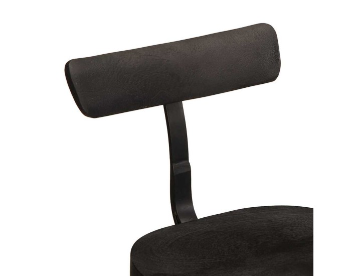 Sonata Scaune de bar 2 buc Negru 49x43x79 cm Lemn masiv Mango