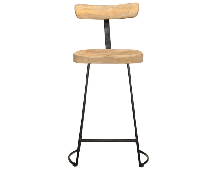 Sonata Scaune de bar 2 buc 49x43x88 cm lemn masiv de mango