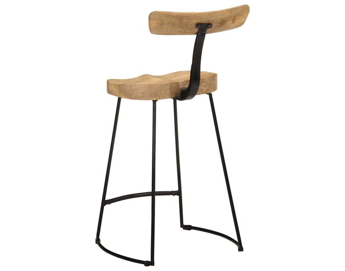 Sonata Scaune de bar 2 buc 49x43x88 cm lemn masiv de mango