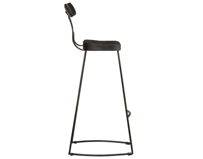 Sonata Scaune de bar 2 buc Negru 49x43x103 cm Lemn masiv Mango