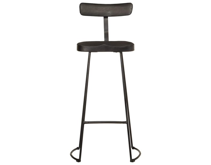 Sonata Scaune de bar 2 buc Negru 49x43x103 cm Lemn masiv Mango