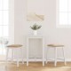 Sonata H Бар столове с възглавници 2 бр Бяла масивна дървесина гума