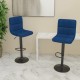 Sonata Scaune de bar, 2 buc., albastru, material textil