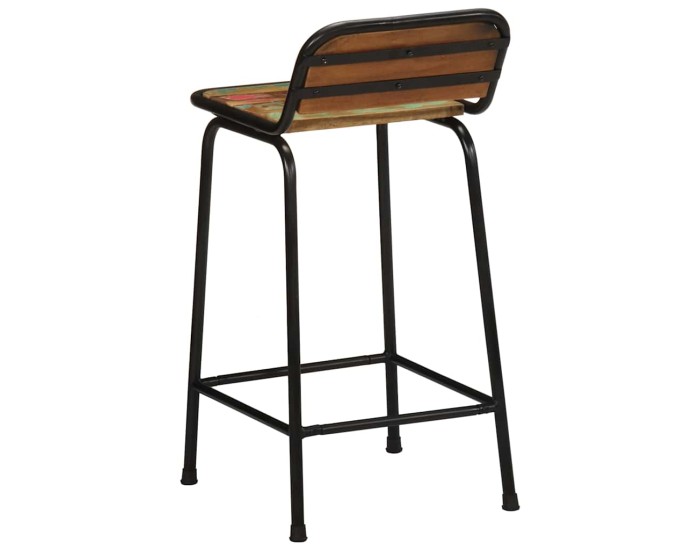 Sonata Scaune de bar 2 buc 46x35,5x80 cm lemn masiv recuperat