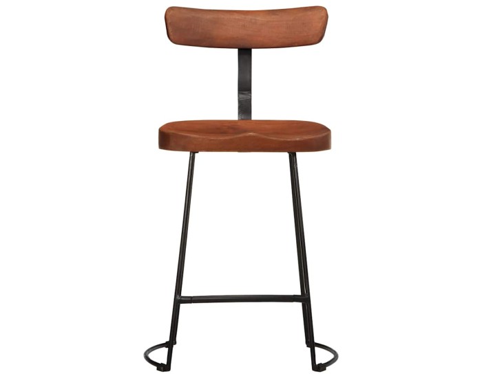 Sonata Scaune de bar 2 buc 49x43x79 cm lemn masiv de mango