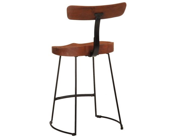 Sonata Scaune de bar 2 buc 49x43x79 cm lemn masiv de mango