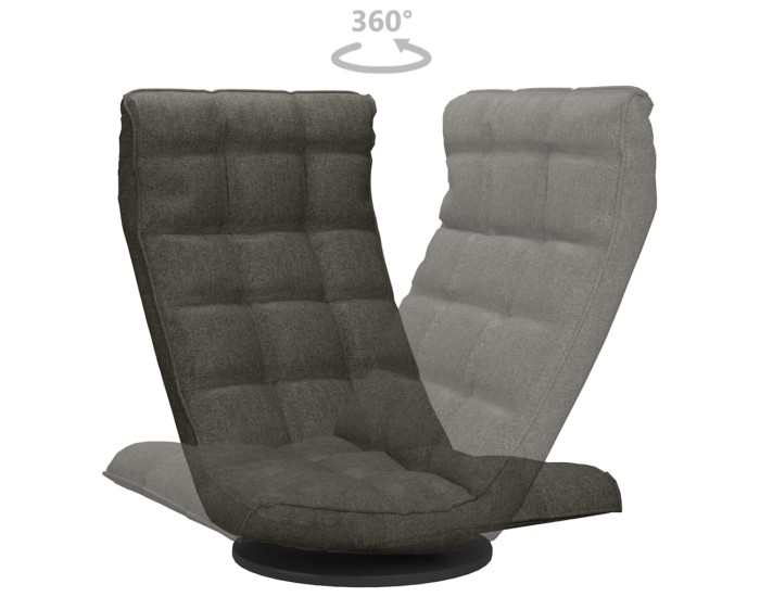 Sonata Scaun de podea pivotant, gri închis, material textil