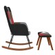 Sonata Scaun balansoar cu taburet, material textil, petice