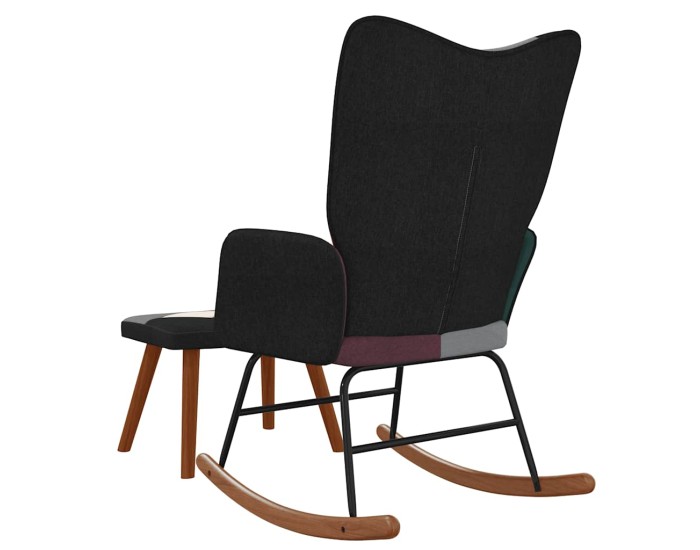 Sonata Scaun balansoar cu taburet, material textil, petice