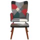 Sonata Scaun balansoar cu taburet, material textil, petice