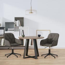 Sonata H Въртящи се трапезни столове, 2 бр, тъмносиви, кадифе - Scaune de dining