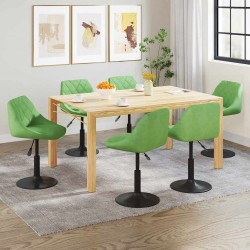 Sonata H Въртящи се трапезни столове, 6 бр, светлозелени, кадифе - Scaune de dining