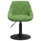 Sonata Scaune de sufragerie pivotante 6 buc, verde deschis, catifea