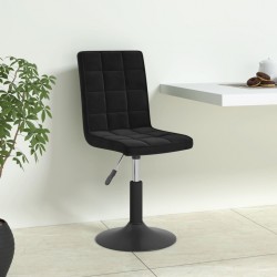 Sonata H Въртящи се трапезни столове, 6 бр, черни, кадифе - Scaune de dining