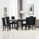 Sonata Scaune de sufragerie, 6 buc, negru, catifea