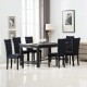 Sonata H Трапезни столове, 6 бр, черни, кадифе