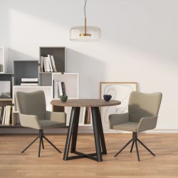 Sonata H Въртящи се трапезни столове, 2 бр, светлосиви, кадифе - Scaune de dining