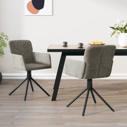 Sonata H Въртящи се трапезни столове, 2 бр, светлосиви, кадифе - Scaune de dining